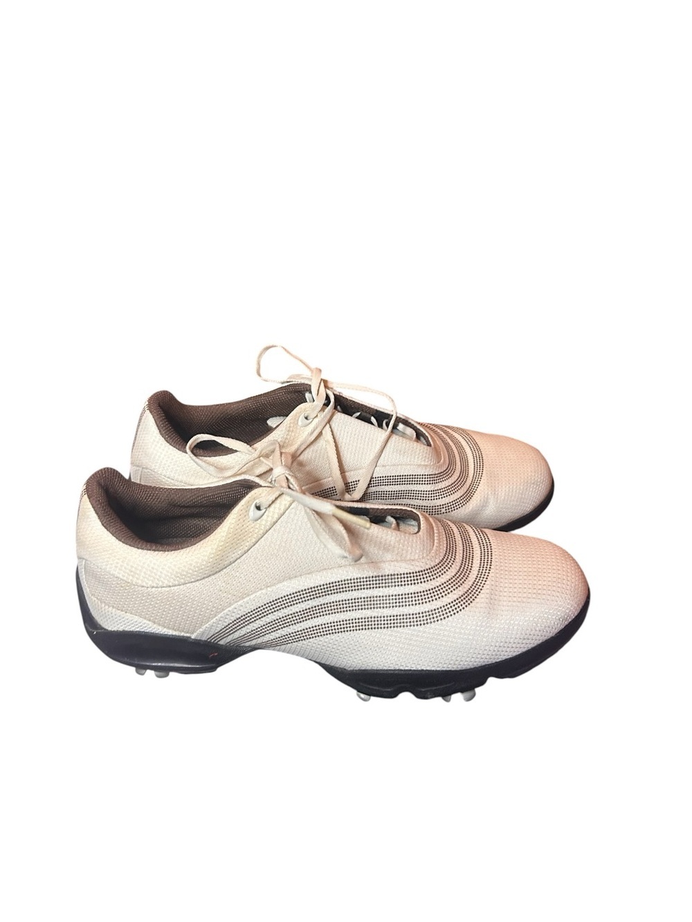 Adidas Women’s Golf Shoes White Brown Lace Up Size 7.5